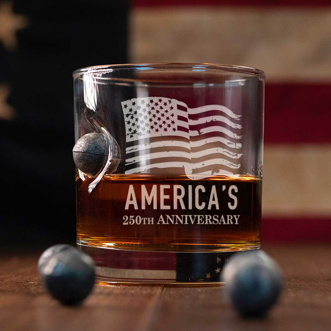 America's 250th 'Freedom Forged' Musket Ball Glassware - PatriotDepot.com