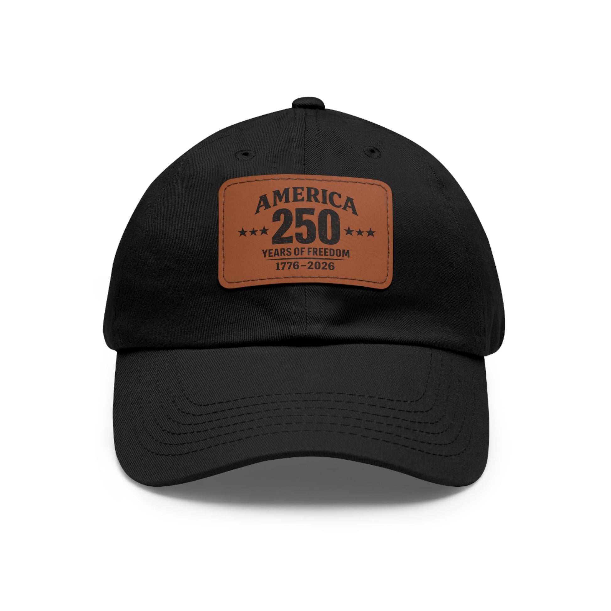 America's 250th Leather Patch Hat — 1776–2026 Patriotic Edition - PatriotDepot.com