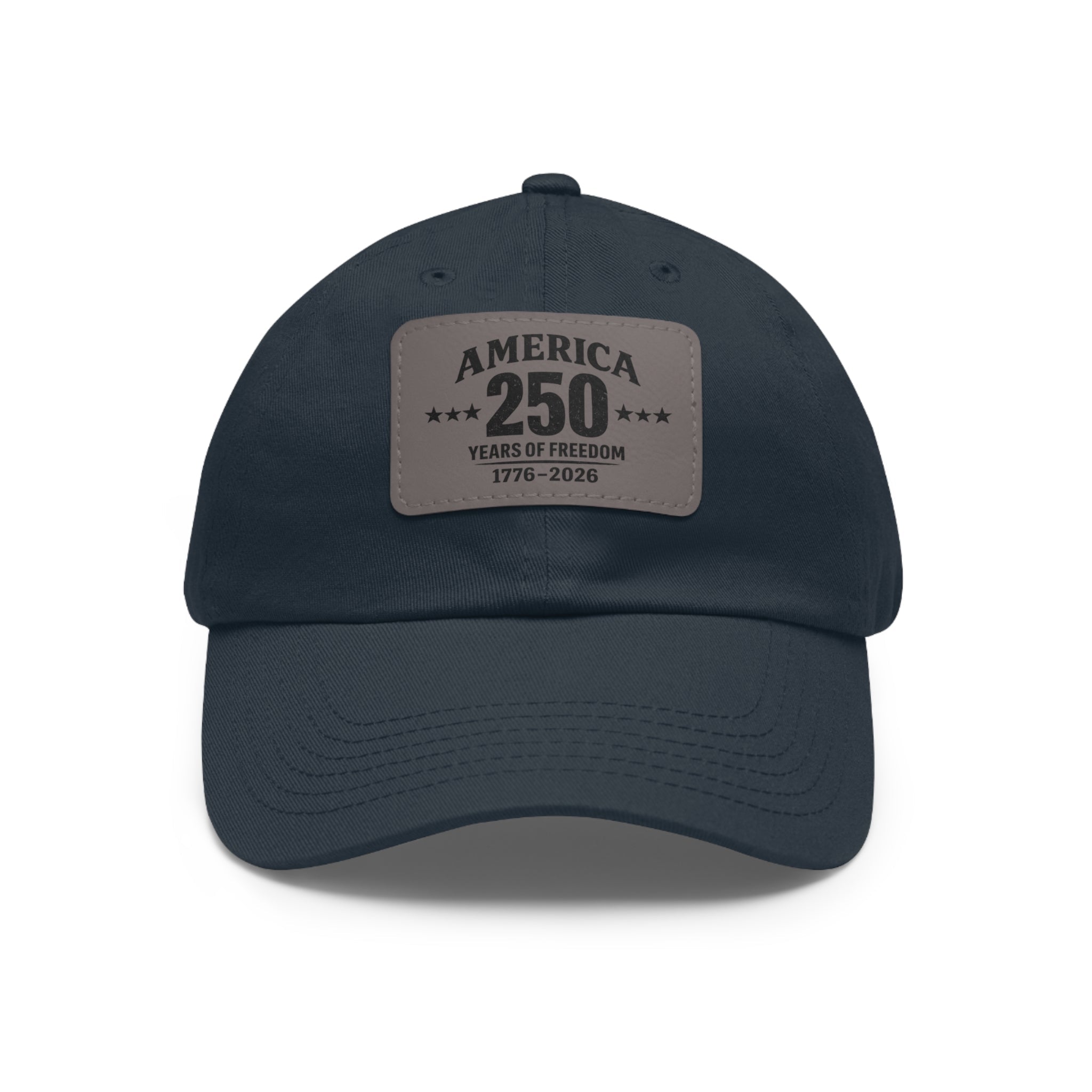 America's 250th Leather Patch Hat — 1776–2026 Patriotic Edition - PatriotDepot.com