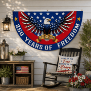 America's 250th Patriotic Eagle Fan Bunting America 250th 3'x5' - PatriotDepot.com