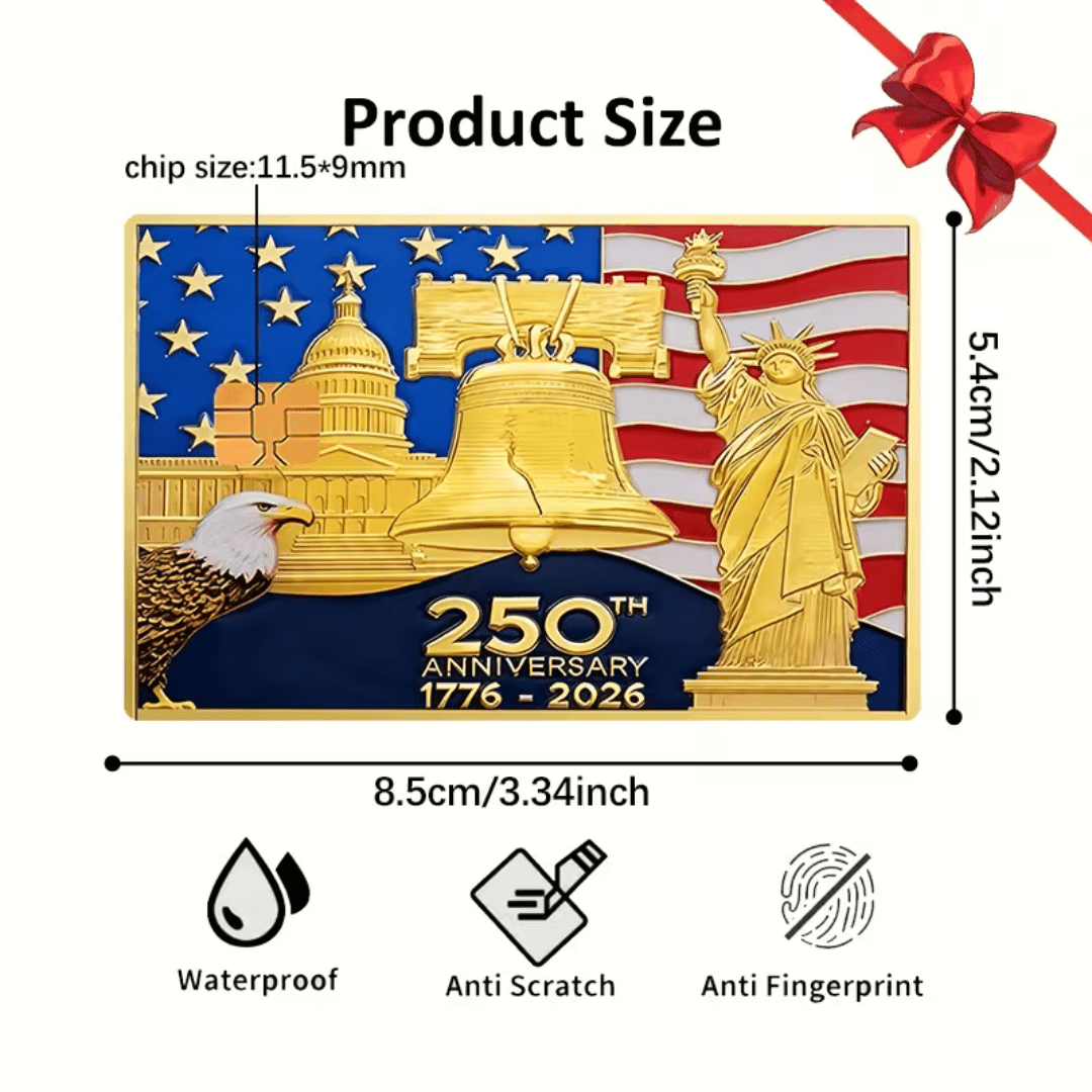 America's 250th Patriotic Edition Debit/Credit Card Sticker - PatriotDepot.com