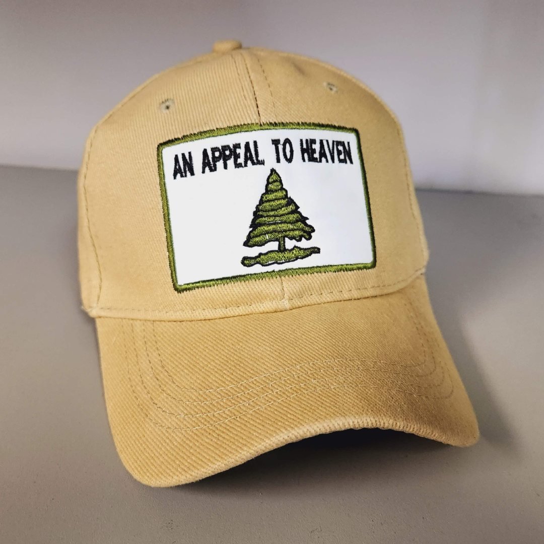 An Appeal to Heaven Embroidered Patch Hat (Khaki) - PatriotDepot.com