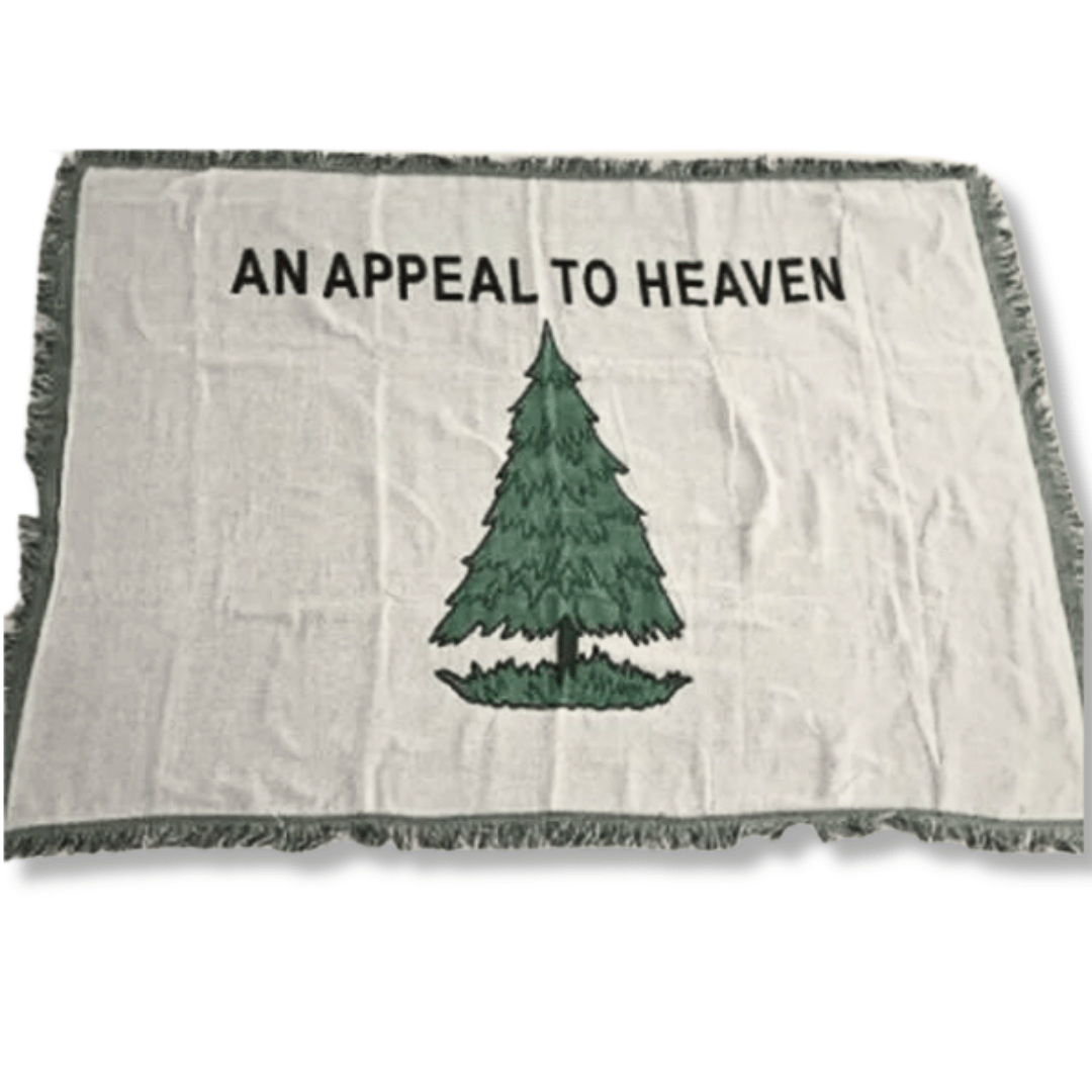 An Appeal to Heaven Jacquard Loom Woven Cotton Blanket (4'x6') - PatriotDepot.com