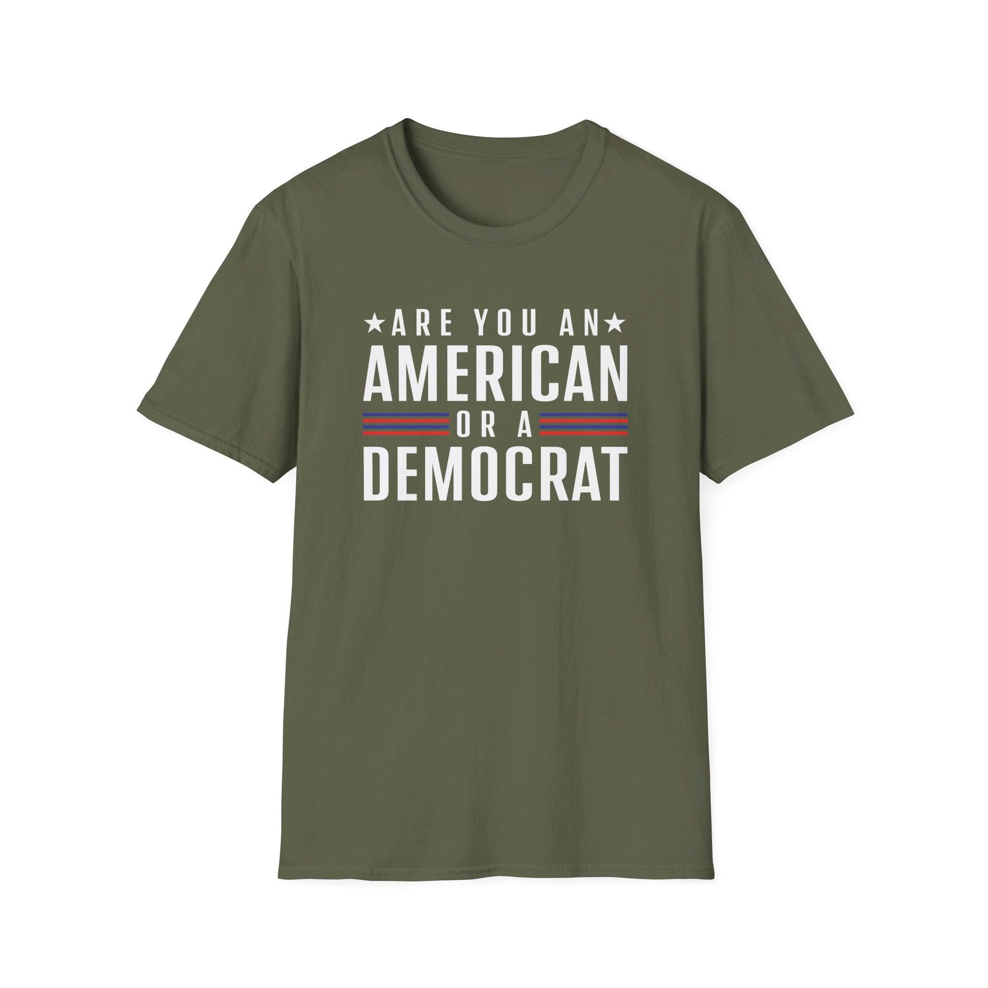 Are you an American or a Democrat T-Shirt - PatriotDepot.com