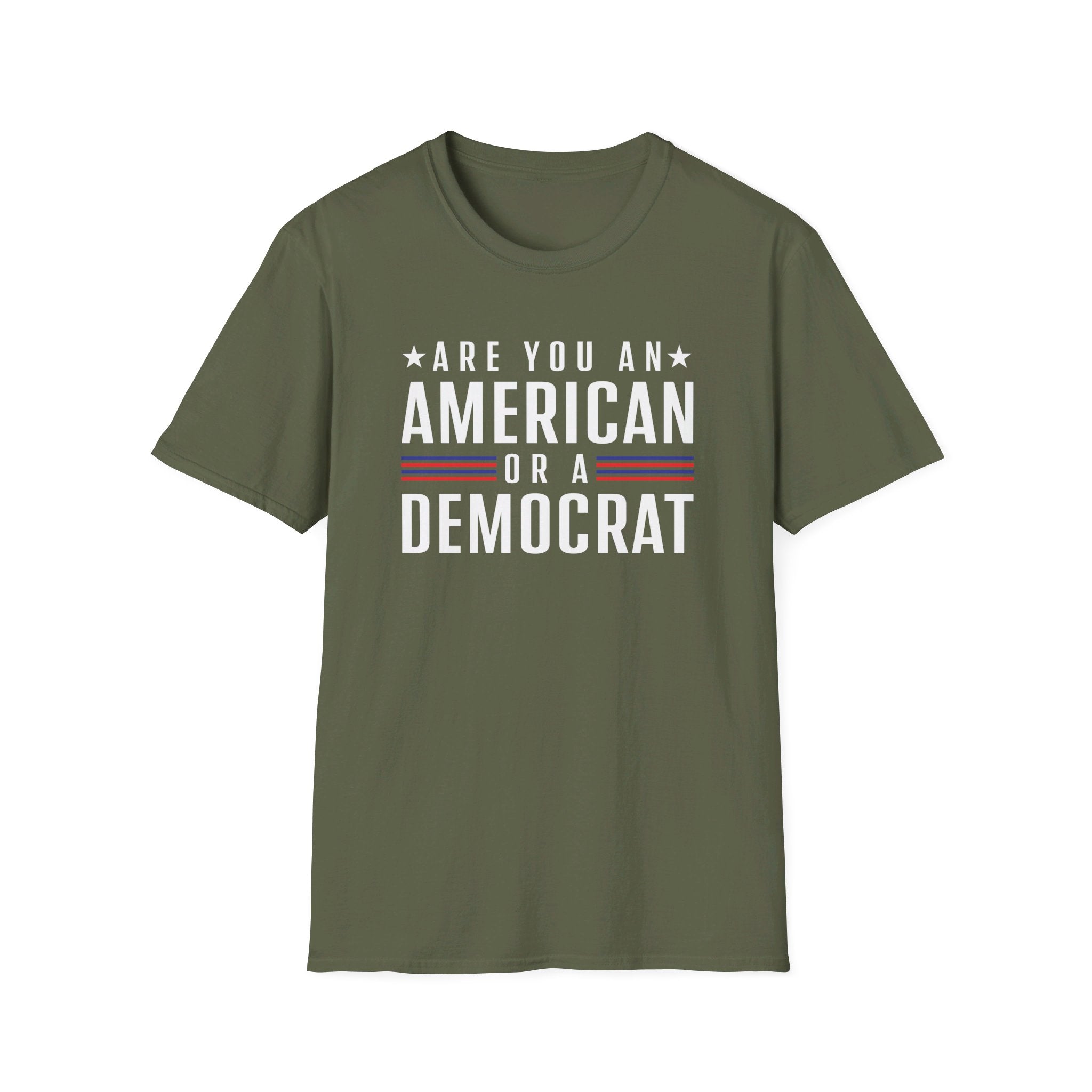 Are you an American or a Democrat T-Shirt - PatriotDepot.com