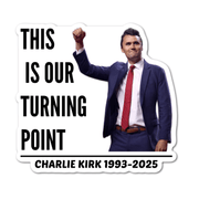 Be the Turning Point” Charlie Kirk Sticker - PatriotDepot.com