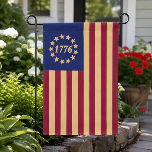 Betsy Ross Vintage 1776 Garden Flag – 12×18" Stars & Stripes Patriotic Flag - PatriotDepot.com