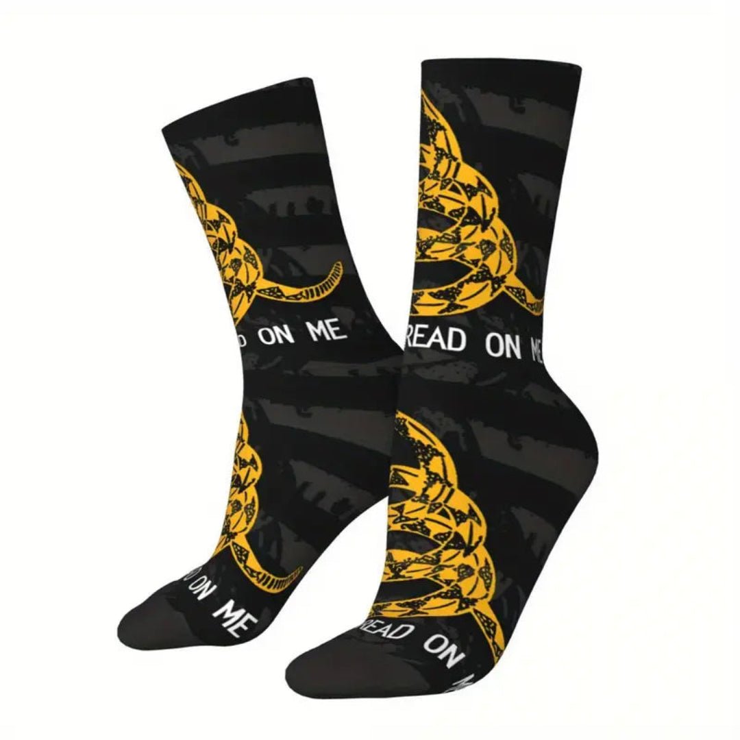 Blackout Gadsden Don't Tread On Me Knit Socks - PatriotDepot.com