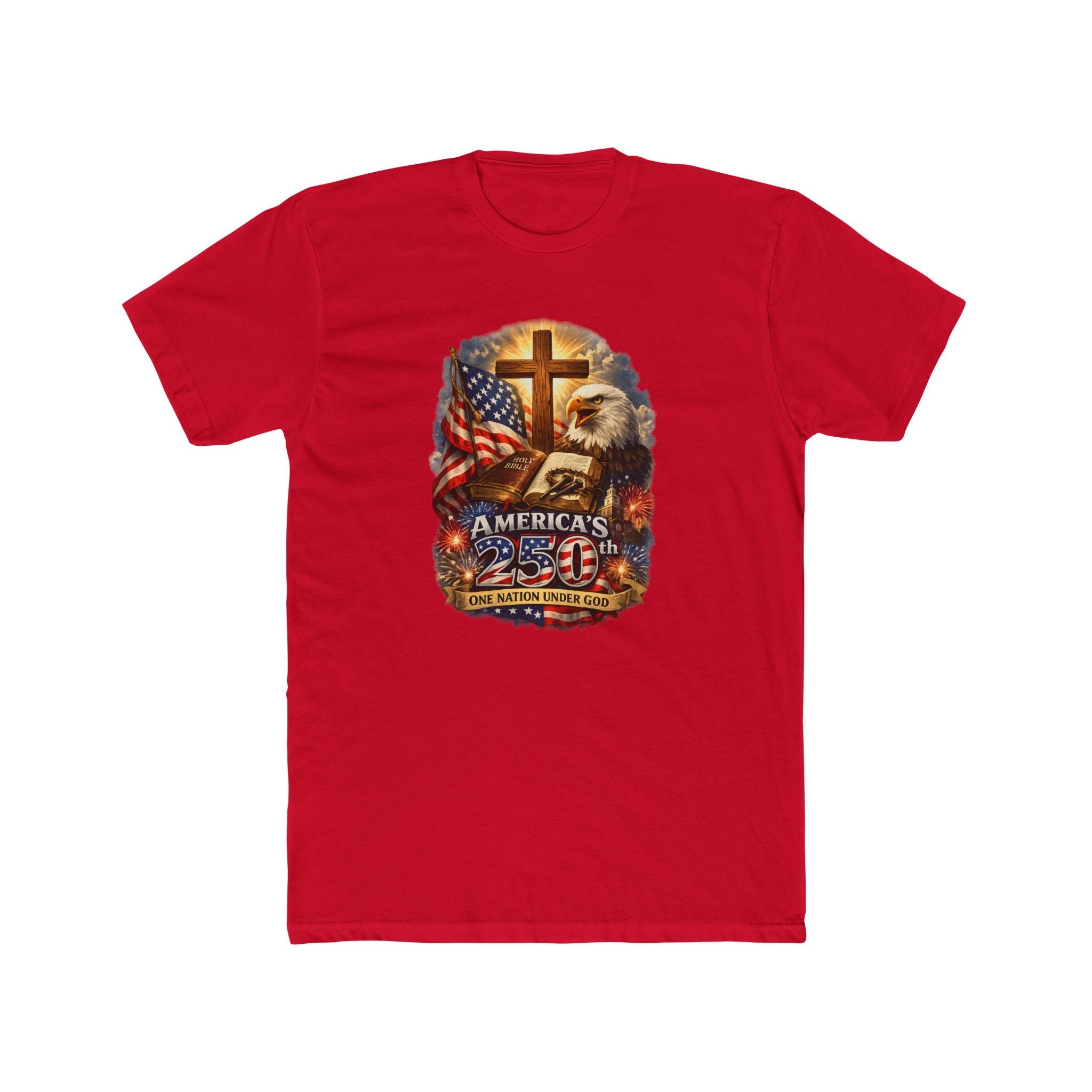 nWoTシャツ　T America XLサイズ Built on Faith, Forged in Freedom – America's 250th Anniversary T