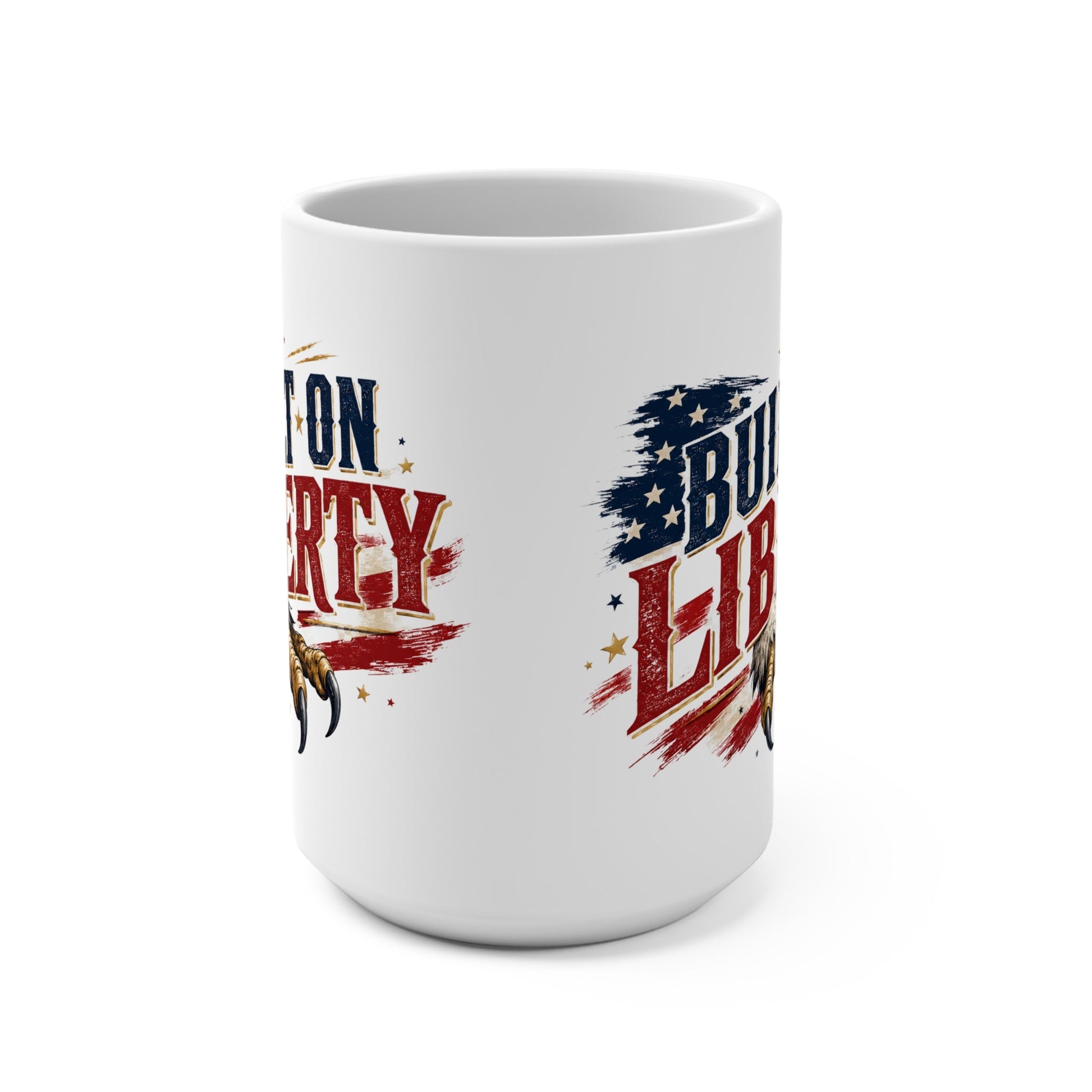 Built on Liberty American Eagle Mug | Rugged Patriotic 15oz - PatriotDepot.com