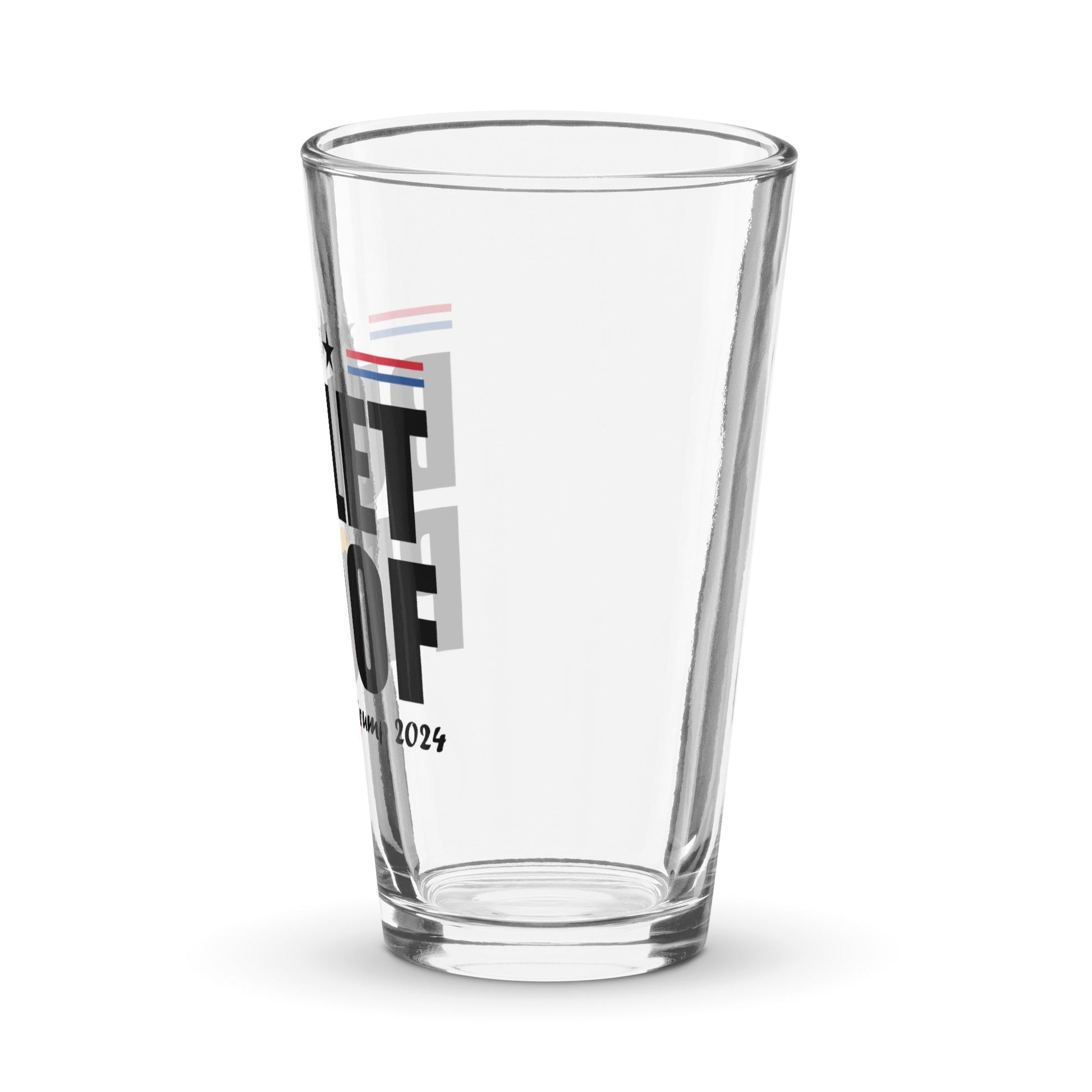 Bullet Proof Trump 2024 Shaker Pint Glass (Handmade) - PatriotDepot.com