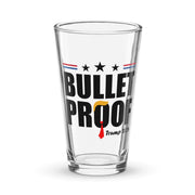 Bullet Proof Trump 2024 Shaker Pint Glass (Handmade) - PatriotDepot.com