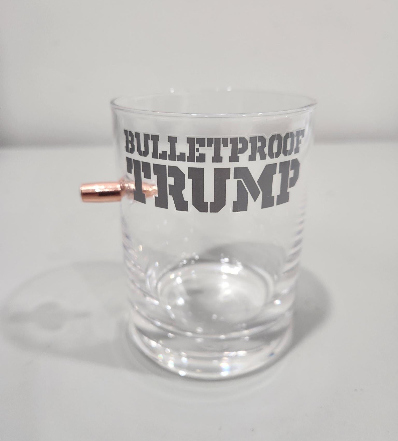 Bulletproof Trump Rocks Glass - PatriotDepot.com
