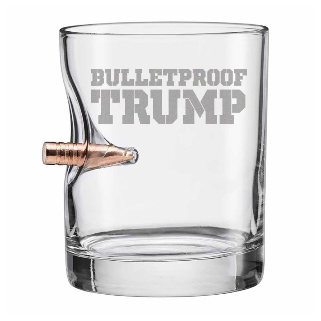 Bulletproof Trump Rocks Glass - PatriotDepot.com
