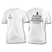 Carry the Torch for Charlie "Faith Family Freedom" T-Shirt - PatriotDepot.com