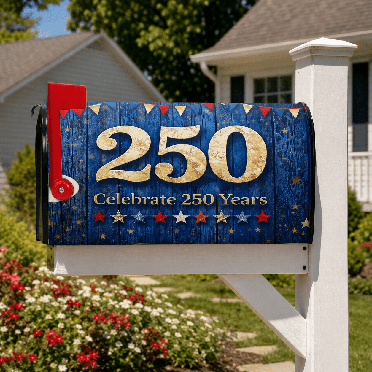 Celebrate 250 Years Magnetic Mailbox Cover - PatriotDepot.com
