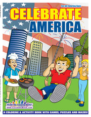Celebrate America Patriotic Coloring & Activity Book | 40 Pages | 8.5" x 11" - PatriotDepot.com