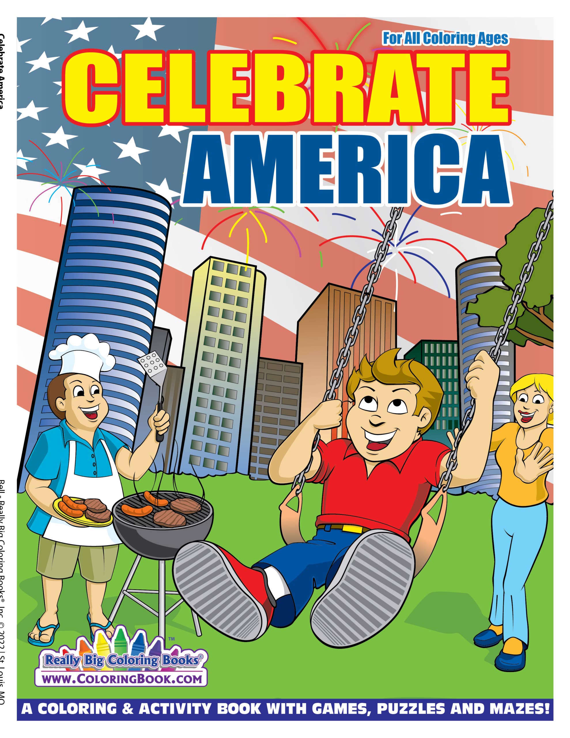 Celebrate America Patriotic Coloring & Activity Book | 40 Pages | 8.5" x 11" - PatriotDepot.com
