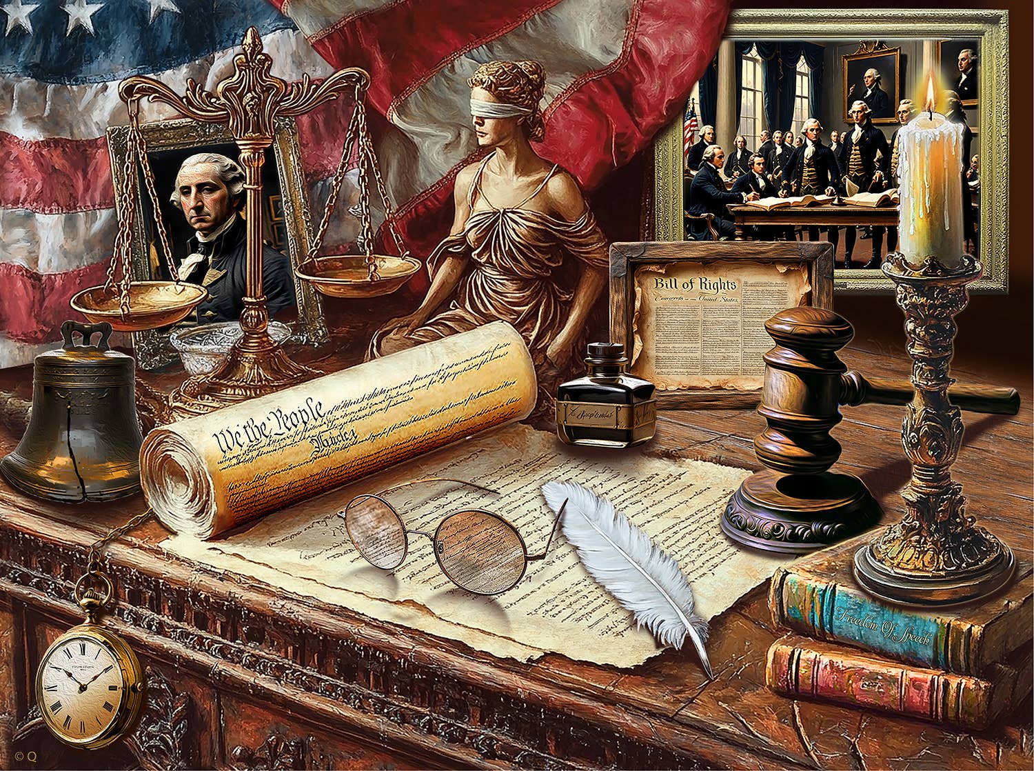Celebrating America's 250th: At the Beginning | 1000 - Piece Jigsaw Puzzle - PatriotDepot.com