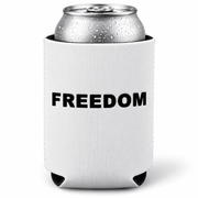 Charlie Kirk "Freedom" Can Cooler (White) - PatriotDepot.com