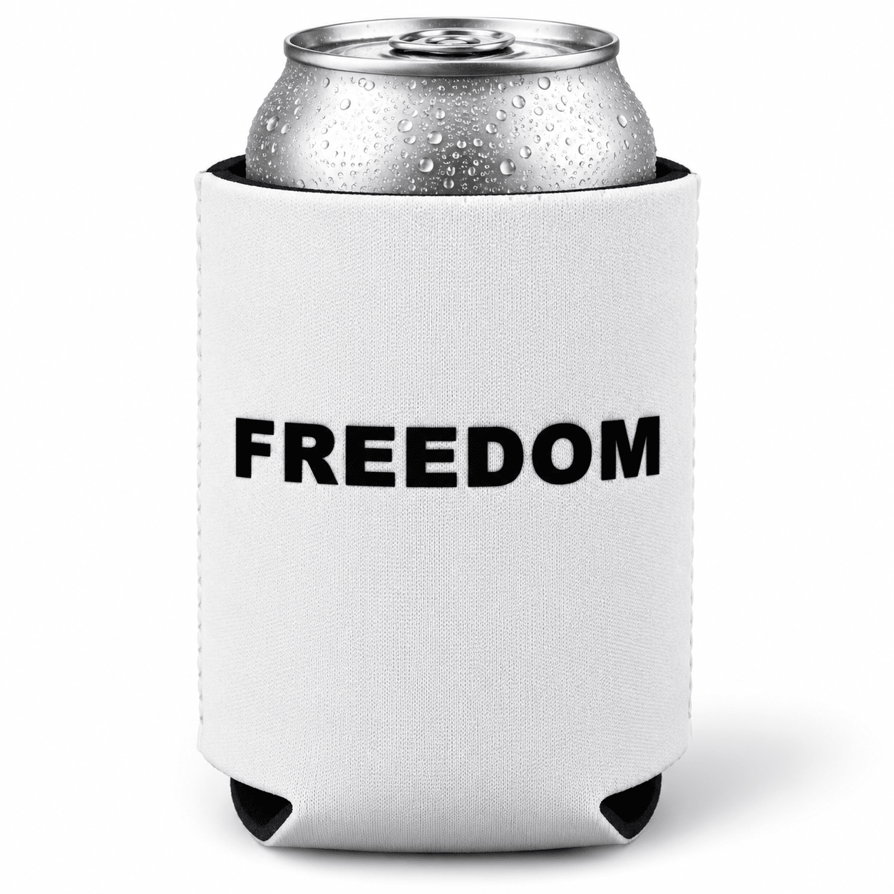 Charlie Kirk "Freedom" Can Cooler (White) - PatriotDepot.com