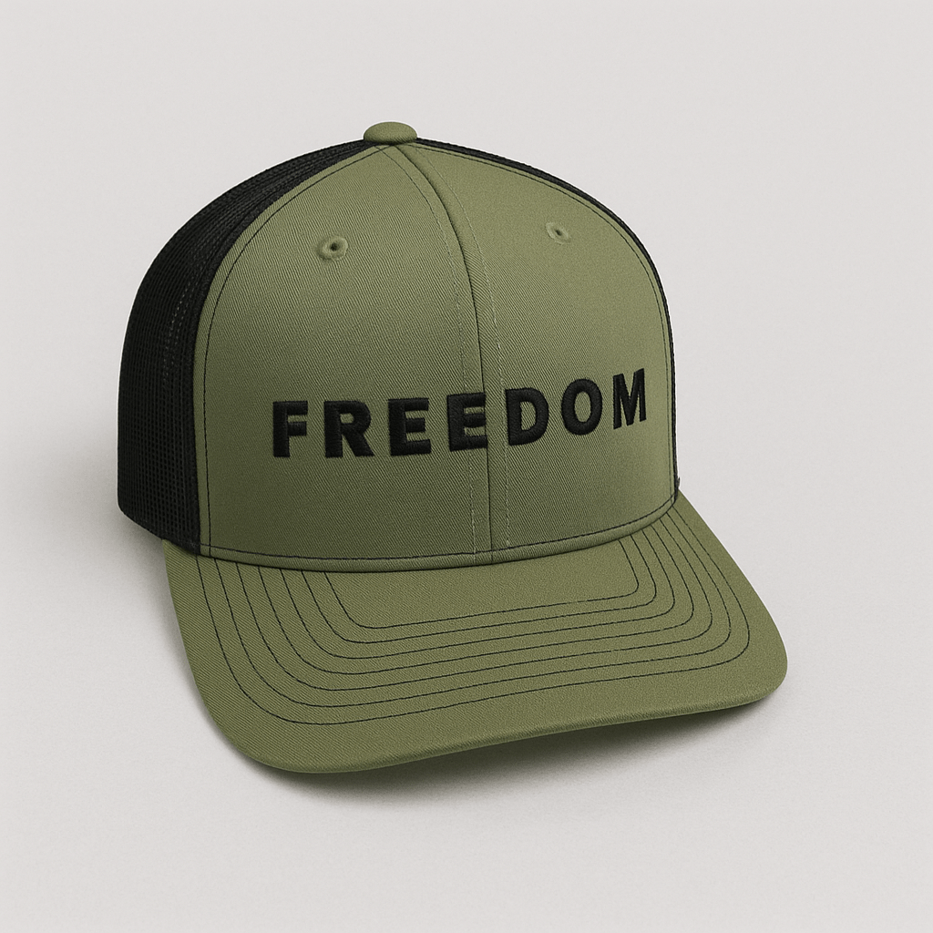 Charlie Kirk Freedom Embroidered Trucker Hat - PatriotDepot.com