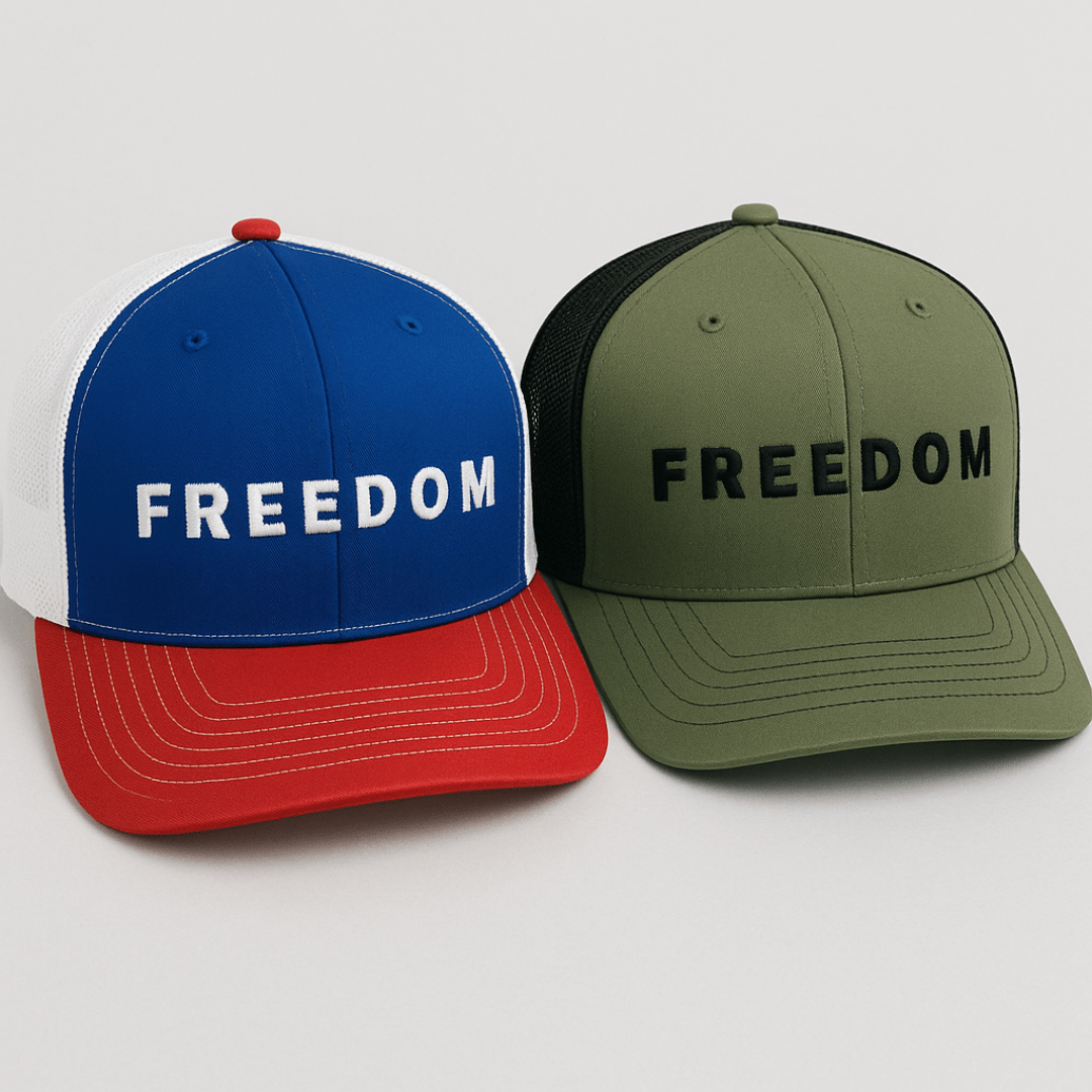 Charlie Kirk Freedom Embroidered Trucker Hat - PatriotDepot.com