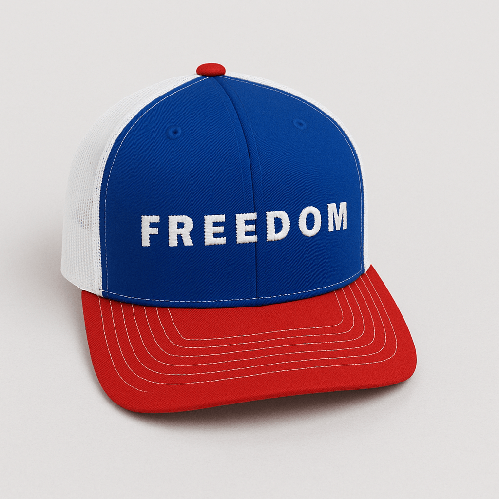 Charlie Kirk Freedom Embroidered Trucker Hat - PatriotDepot.com