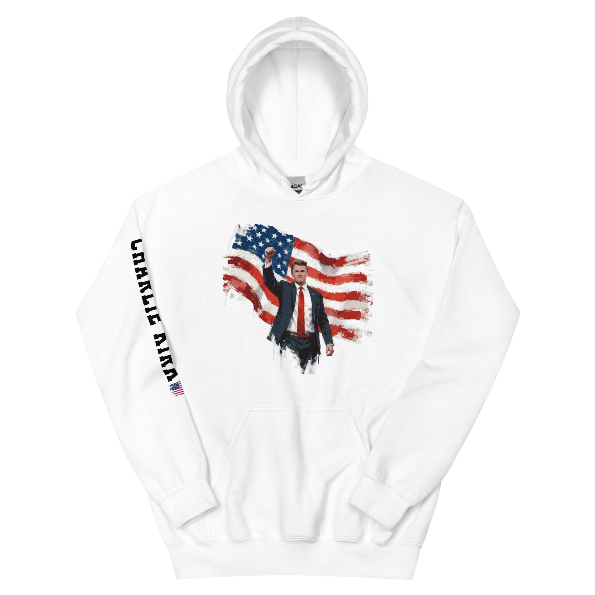 Charlie Kirk Patriotic Freedom Hoodie - PatriotDepot.com