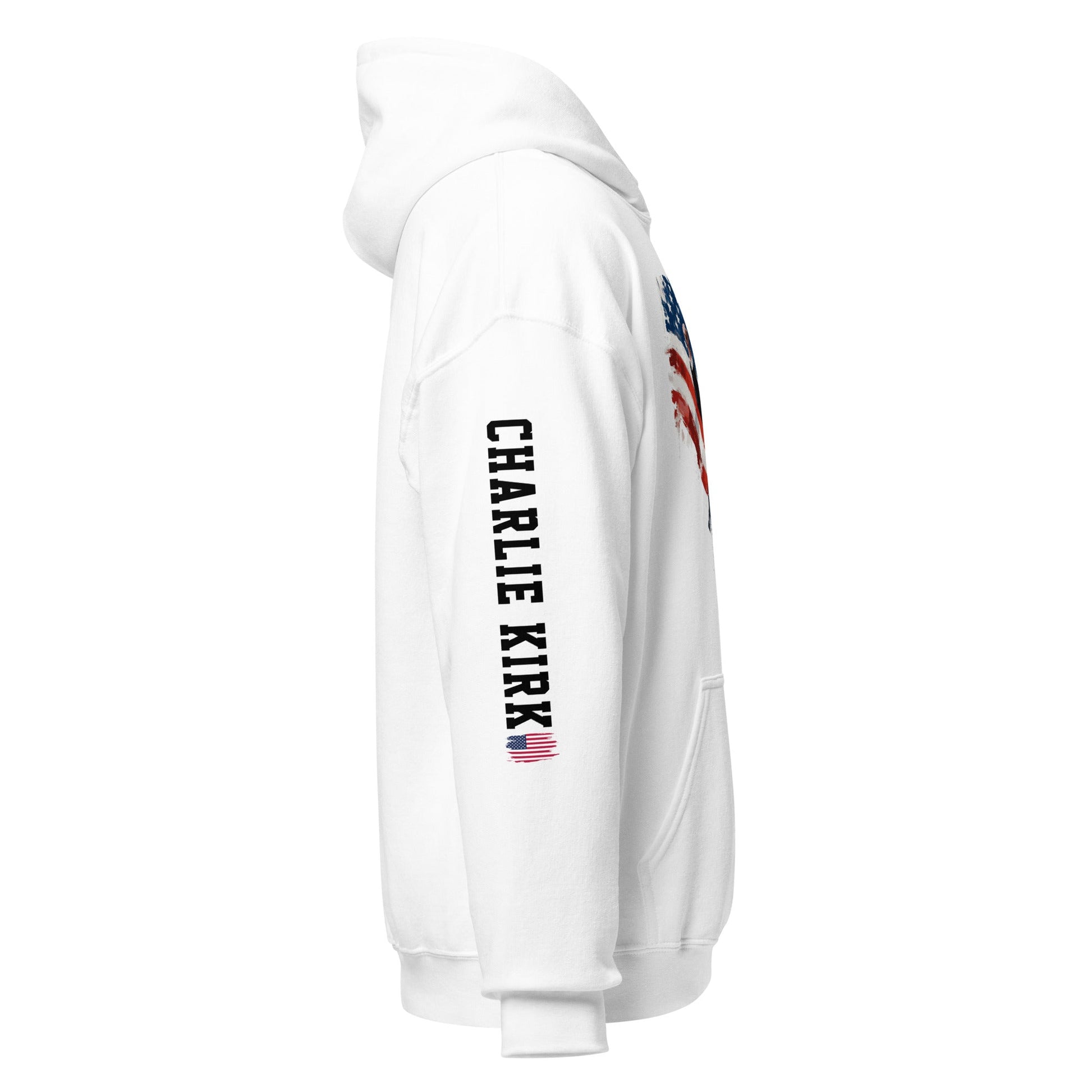 Charlie Kirk Patriotic Freedom Hoodie - PatriotDepot.com
