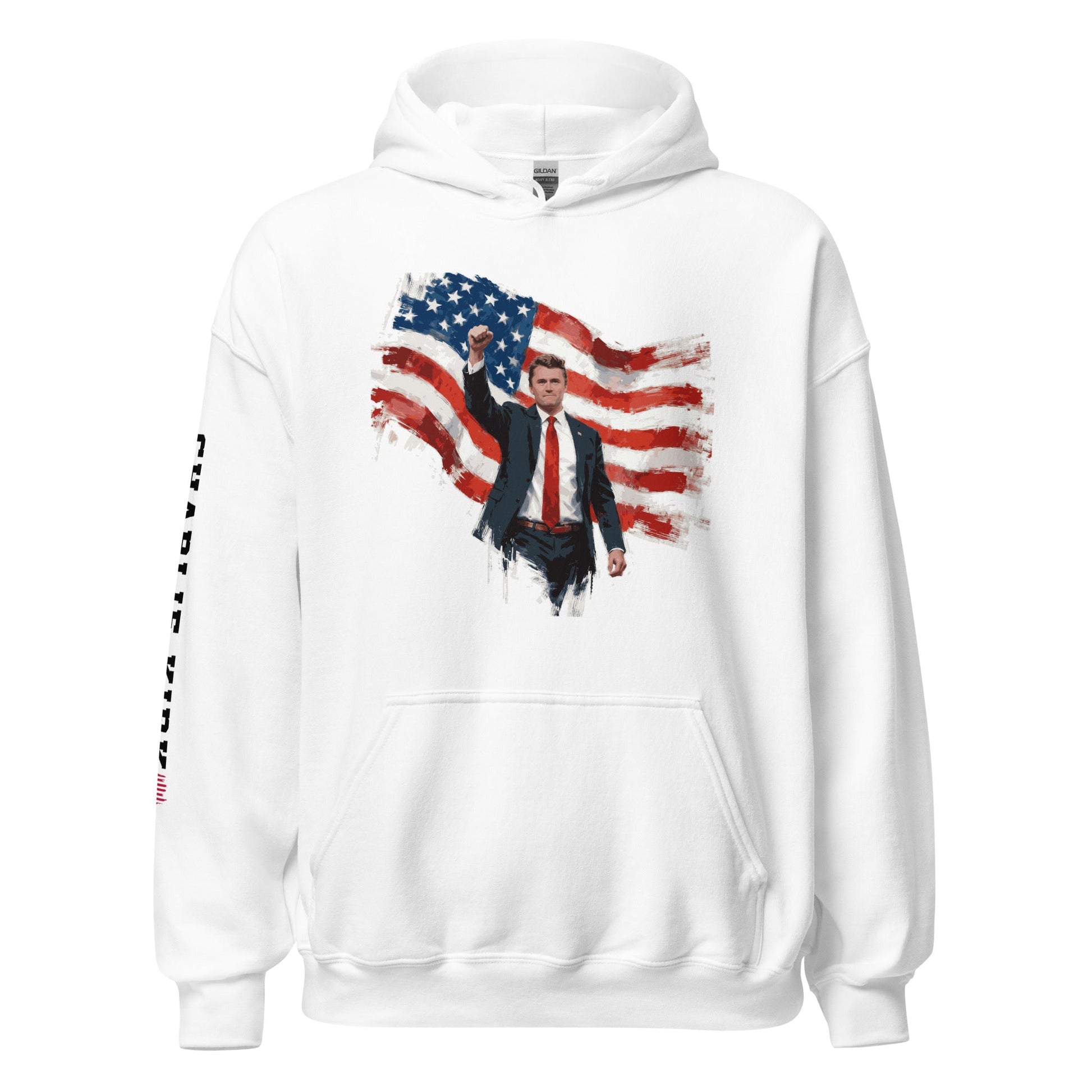 Charlie Kirk Patriotic Freedom Hoodie - PatriotDepot.com
