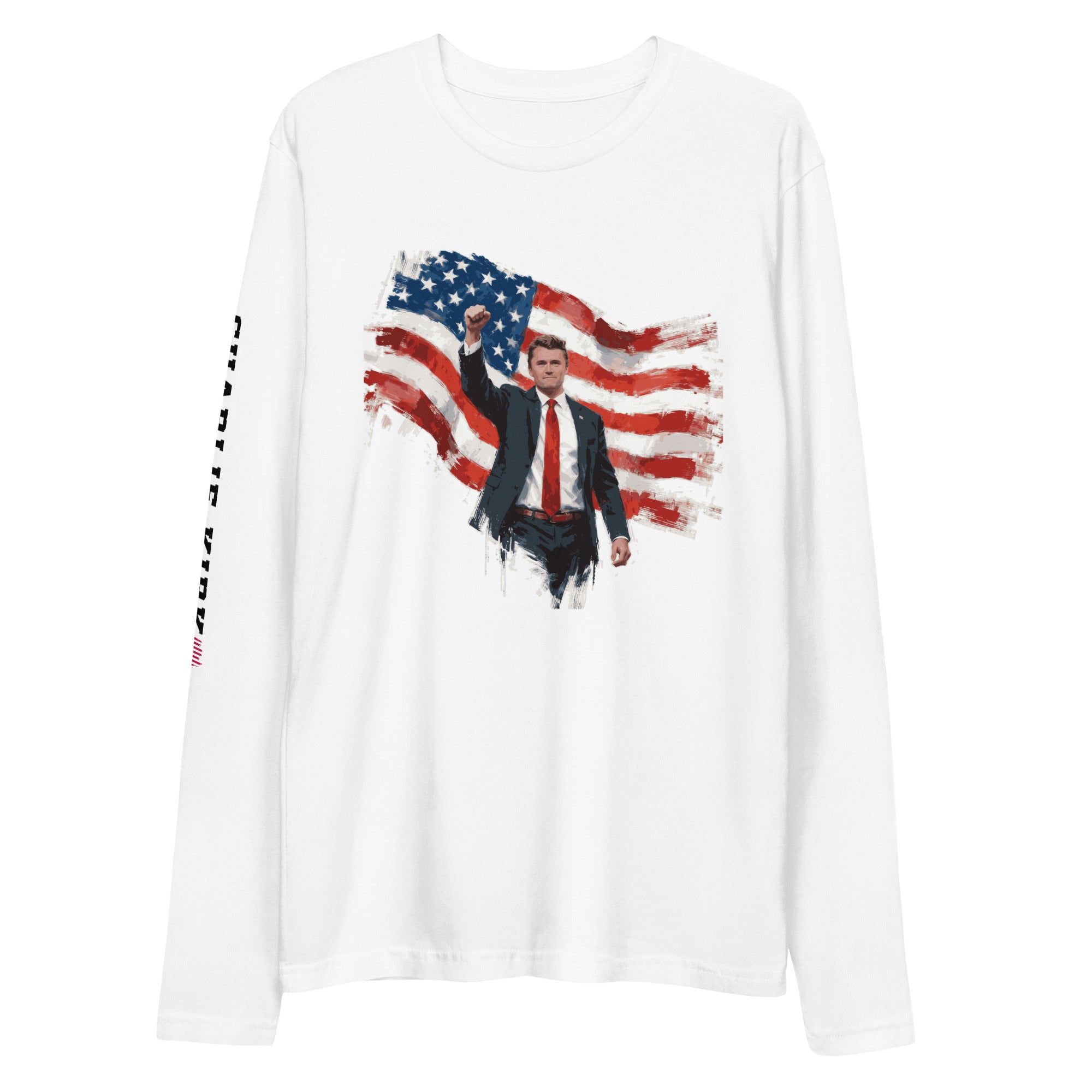Charlie Kirk Patriotic Freedom Long Sleeve Shirt - PatriotDepot.com