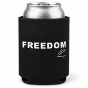 Charlie Kirk Signature "Freedom" Can Cooler (Black) - PatriotDepot.com