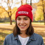 Charlie Kirk Signature FREEDOM Knit Beanie - PatriotDepot.com