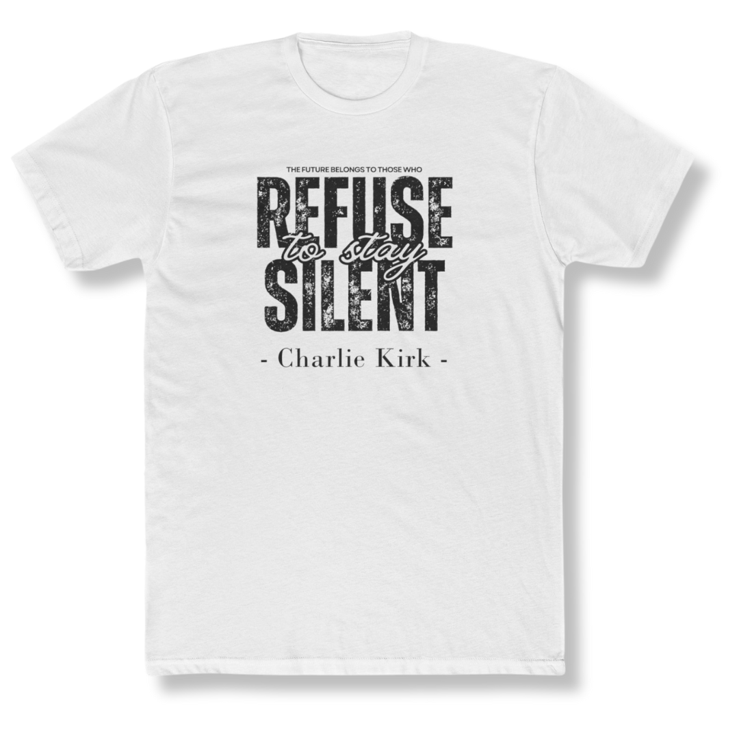 Charlie Kirk "The Future Belongs to Those Who Refuse to be Silent" Quote T-Shirt - PatriotDepot.com