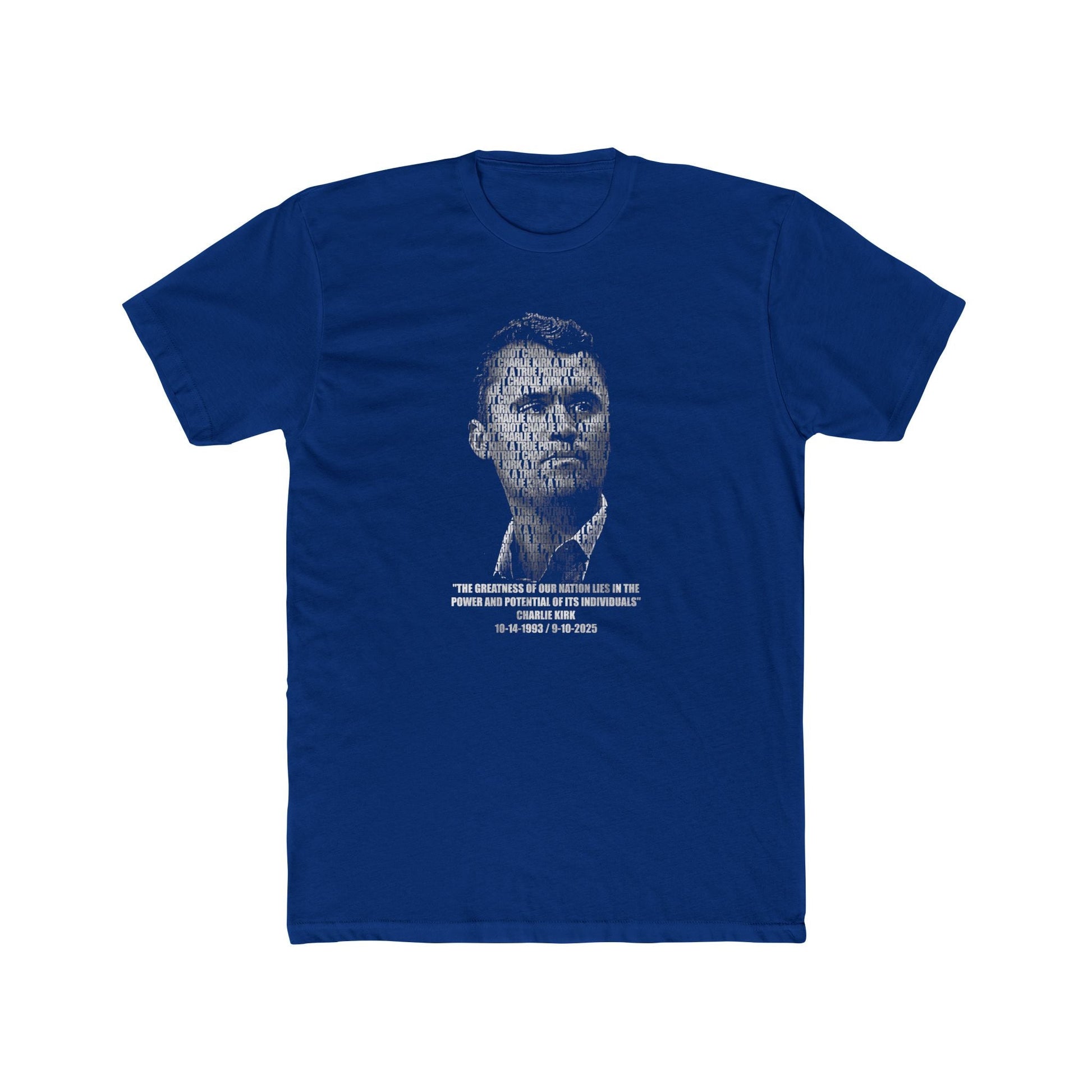 Charlie Kirk "The greatness of our nation lies in the power and potential of it's individuals" T-Shirt - PatriotDepot.com