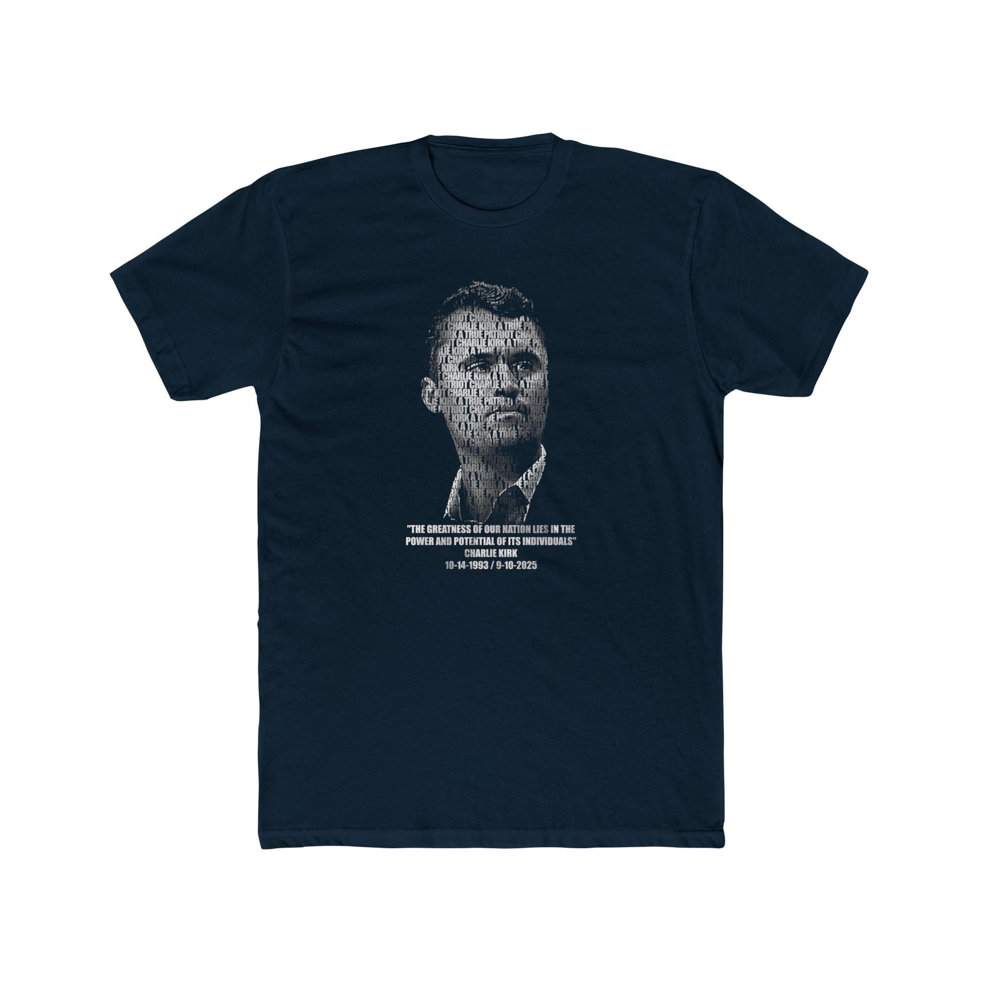 Charlie Kirk "The greatness of our nation lies in the power and potential of it's individuals" T-Shirt - PatriotDepot.com