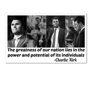Charlie Kirk "The Greatness of Our Nation" Quote Sticker - PatriotDepot.com