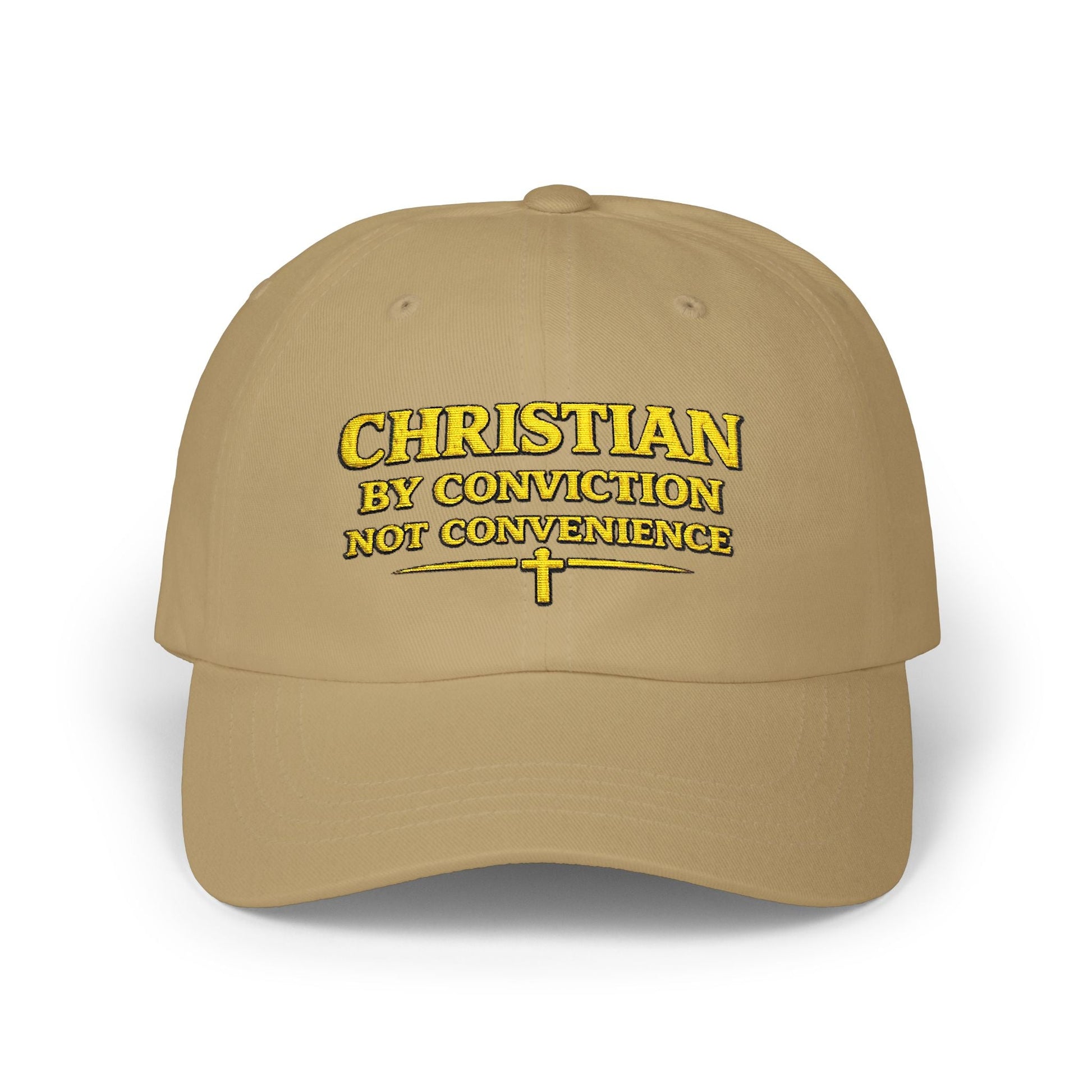 Christian By Conviction Not Convenience Custom Embroidered Hat - PatriotDepot.com