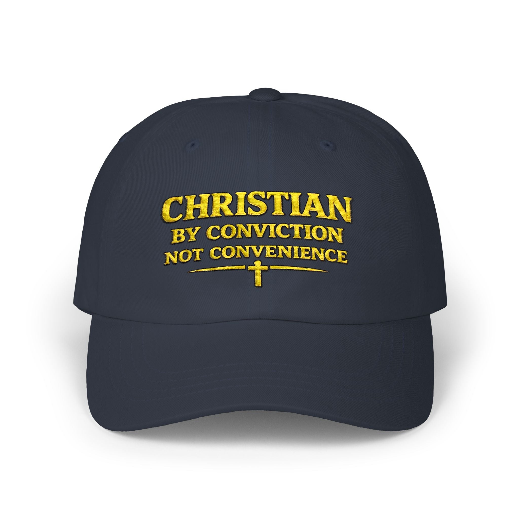 Christian By Conviction Not Convenience Custom Embroidered Hat - PatriotDepot.com