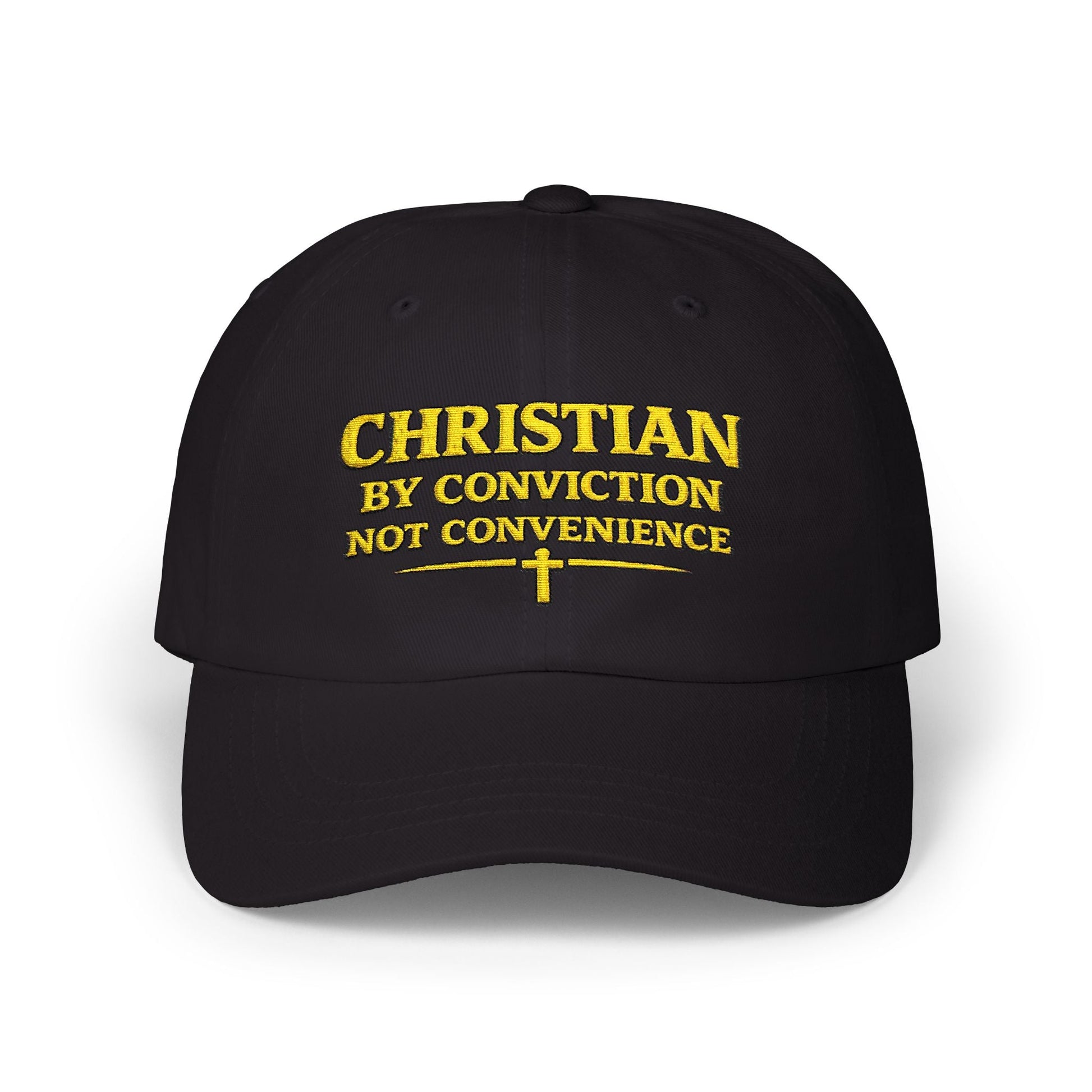 Christian By Conviction Not Convenience Custom Embroidered Hat - PatriotDepot.com