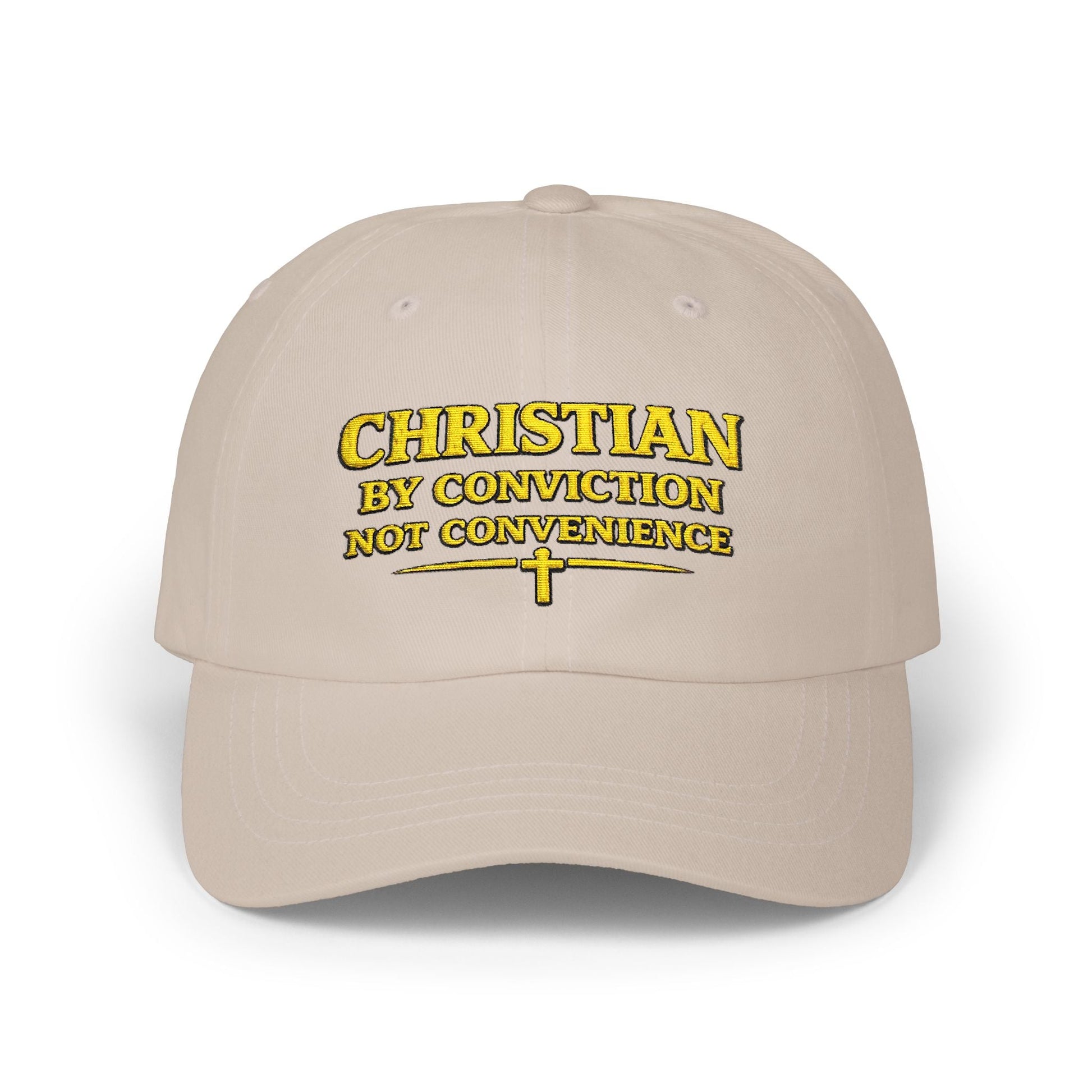 Christian By Conviction Not Convenience Custom Embroidered Hat - PatriotDepot.com