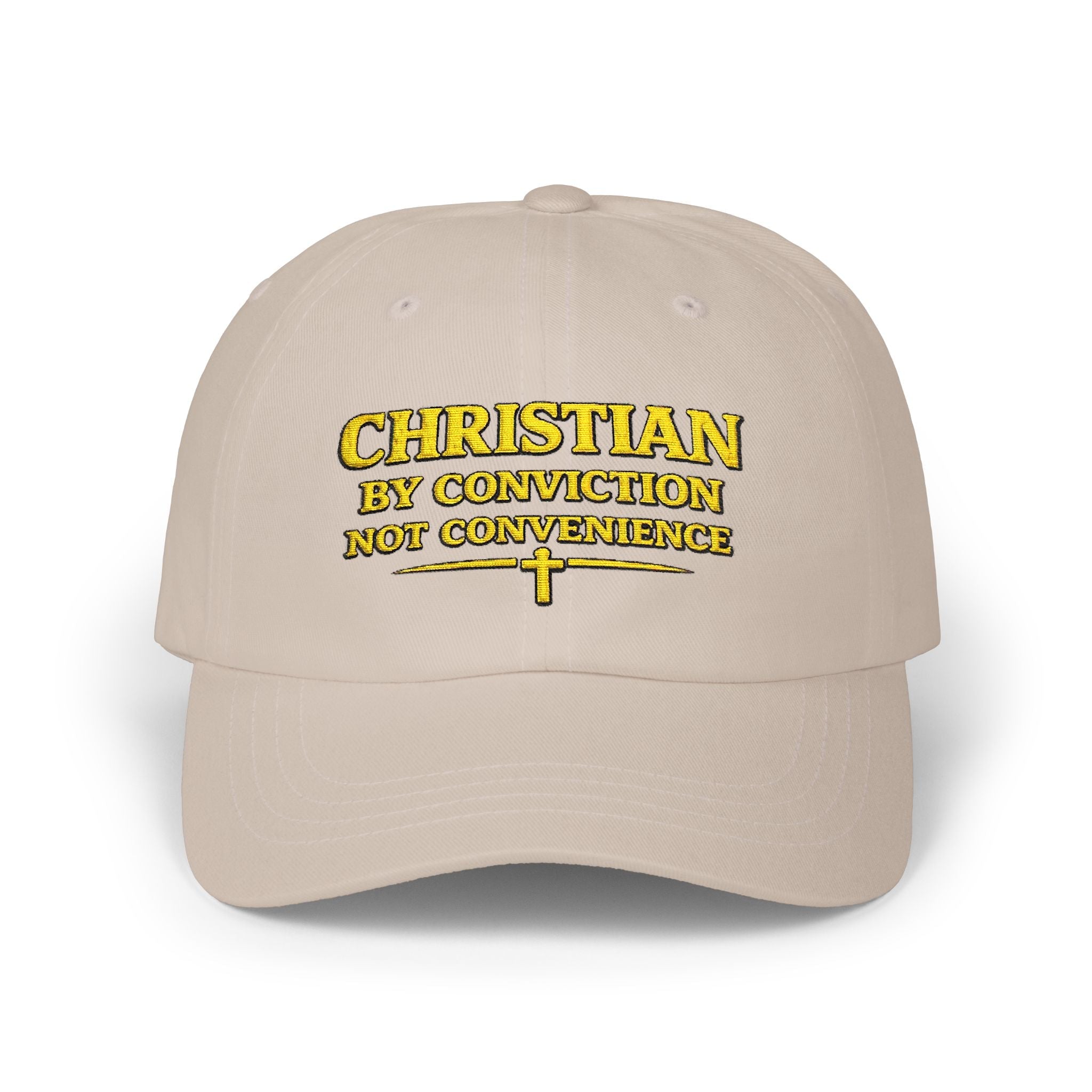 Christian By Conviction Not Convenience Custom Embroidered Hat - PatriotDepot.com