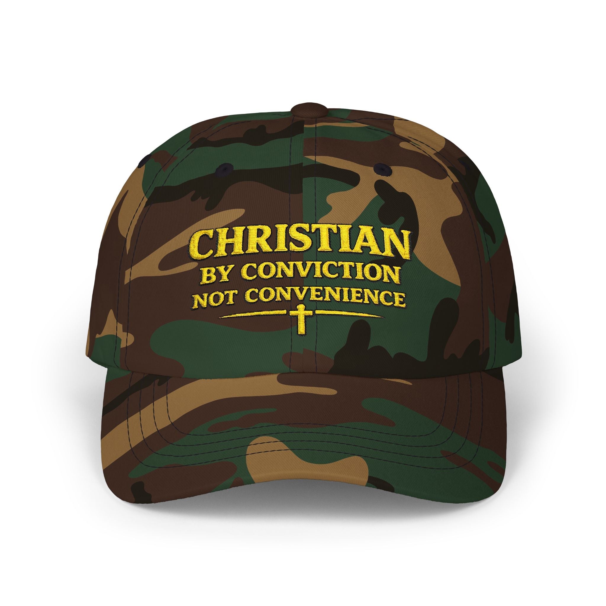 Christian By Conviction Not Convenience Custom Embroidered Hat - PatriotDepot.com
