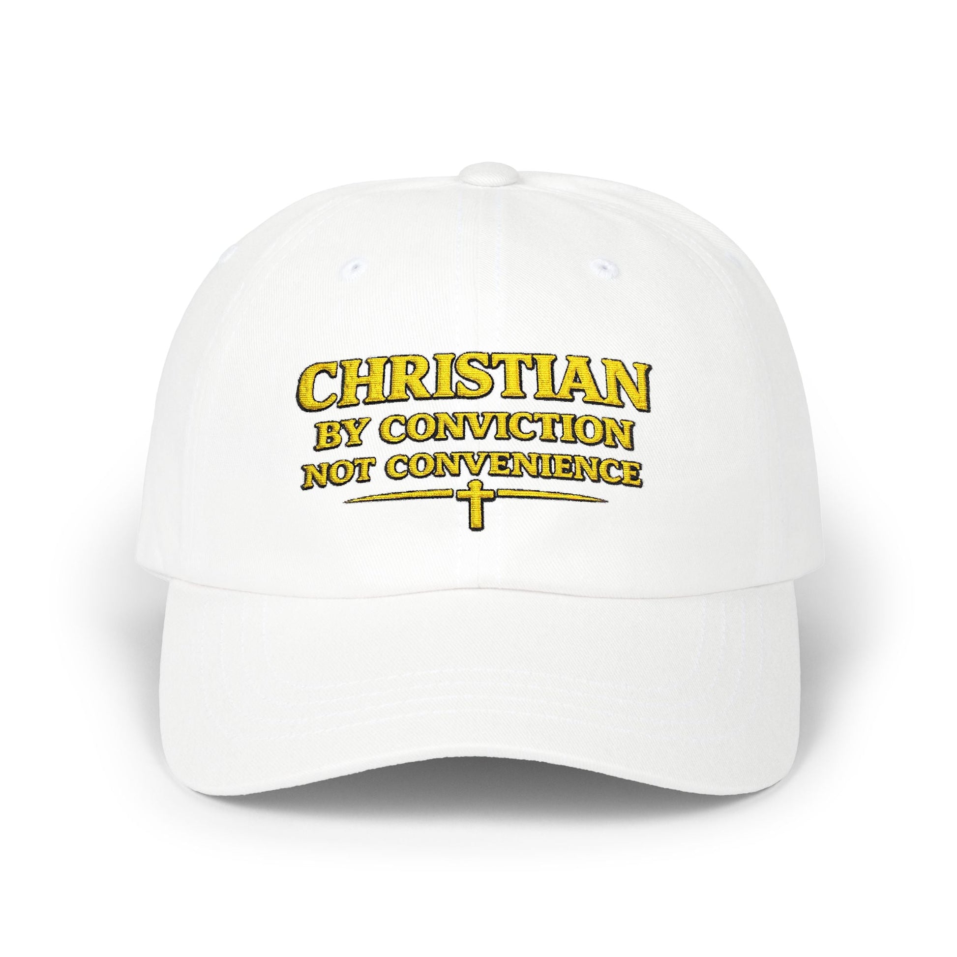 Christian By Conviction Not Convenience Custom Embroidered Hat - PatriotDepot.com