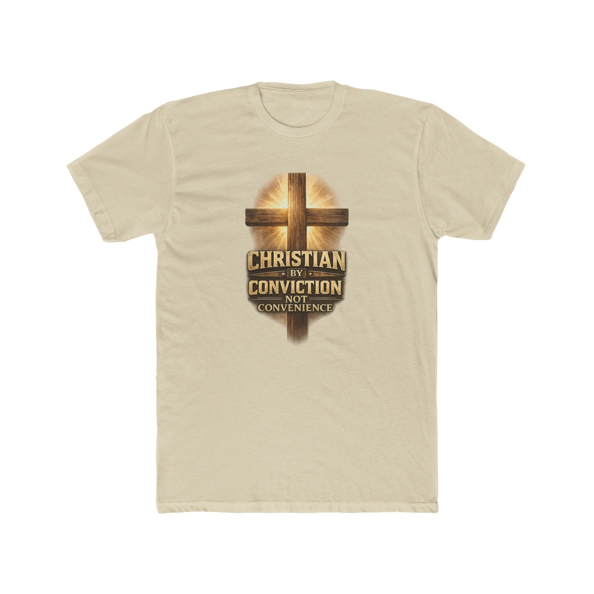 Christian by Conviction Not Convenience T-Shirt – Bold Faith Cross Design - PatriotDepot.com