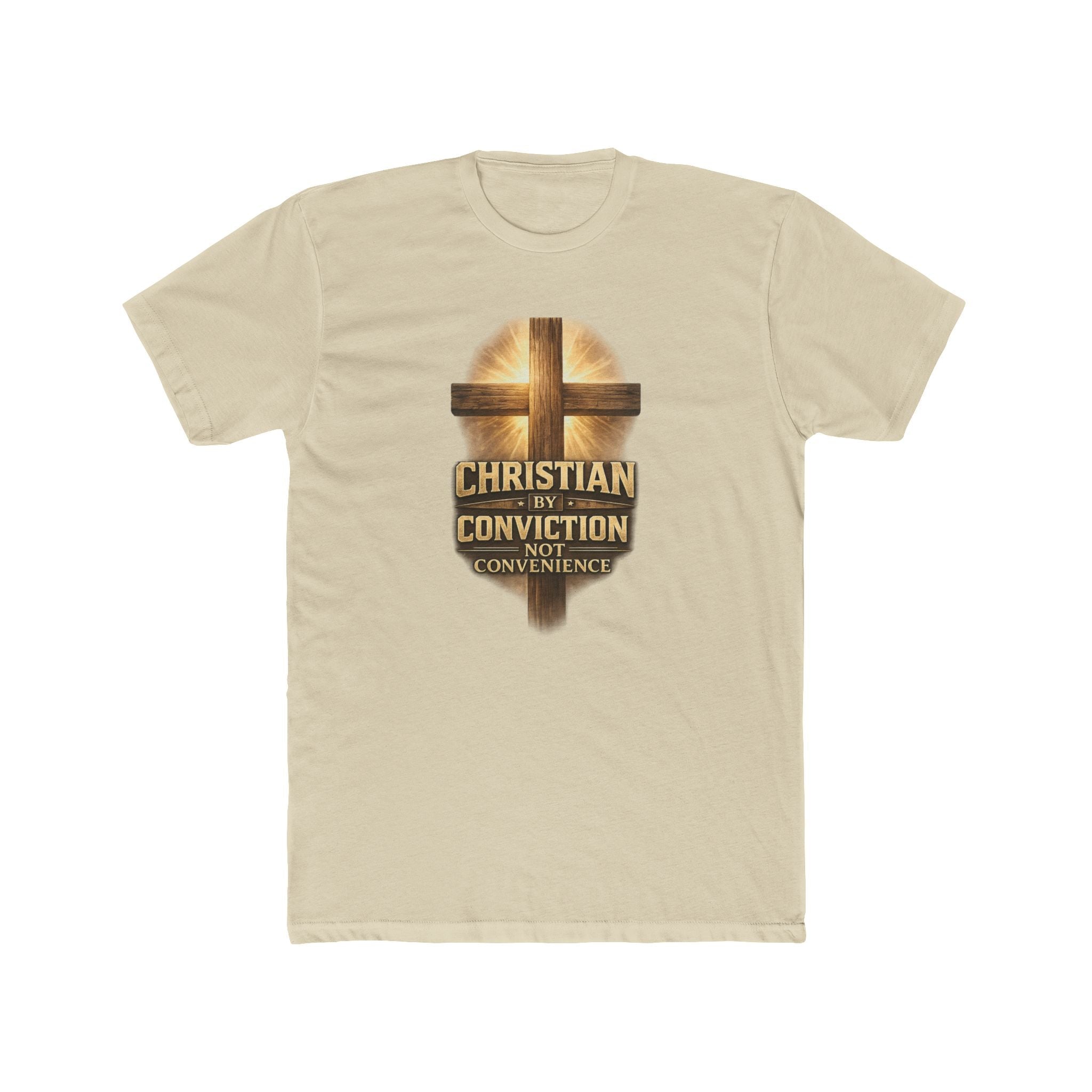 Christian by Conviction Not Convenience T-Shirt – Bold Faith Cross Design - PatriotDepot.com