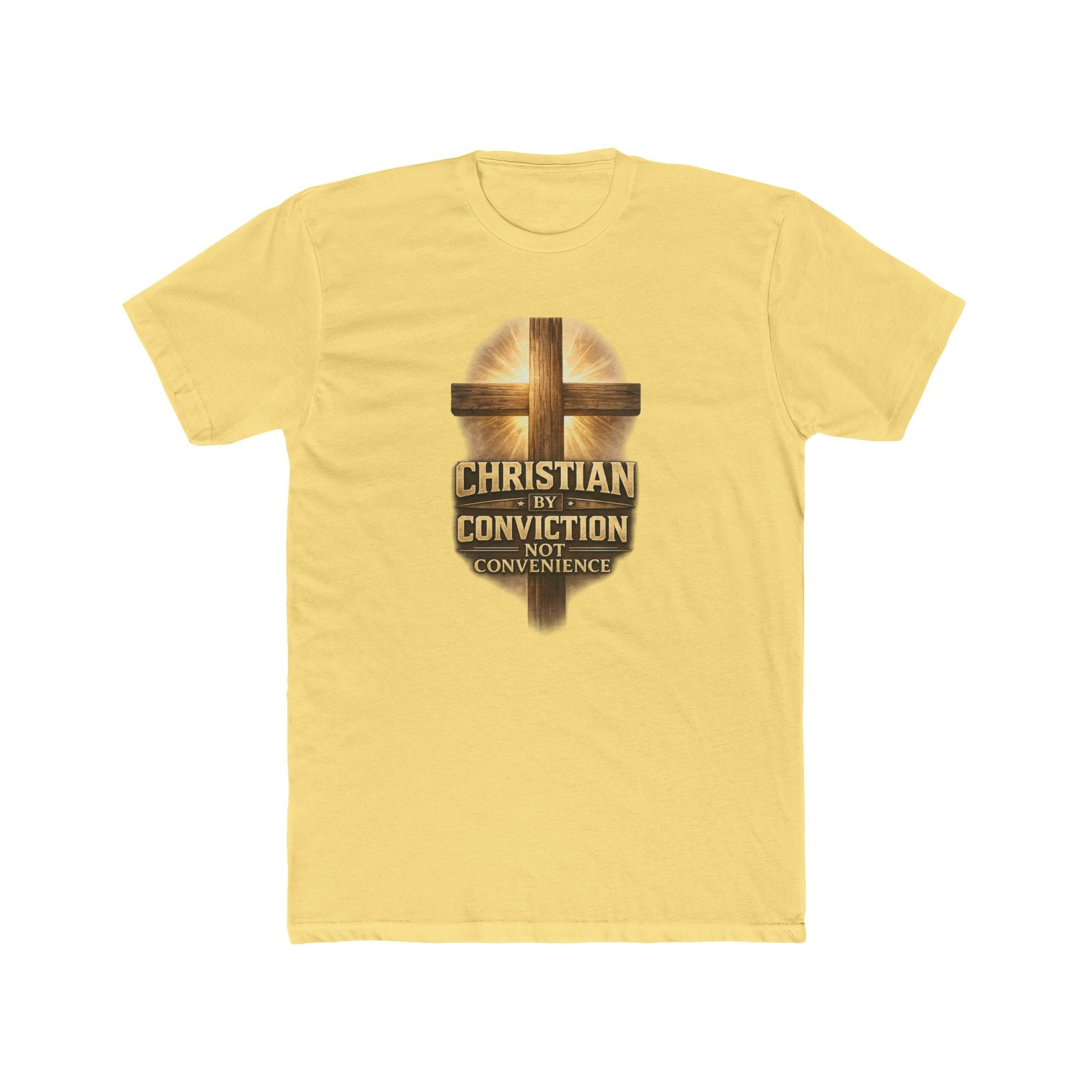 Christian by Conviction Not Convenience T-Shirt – Bold Faith Cross Design - PatriotDepot.com