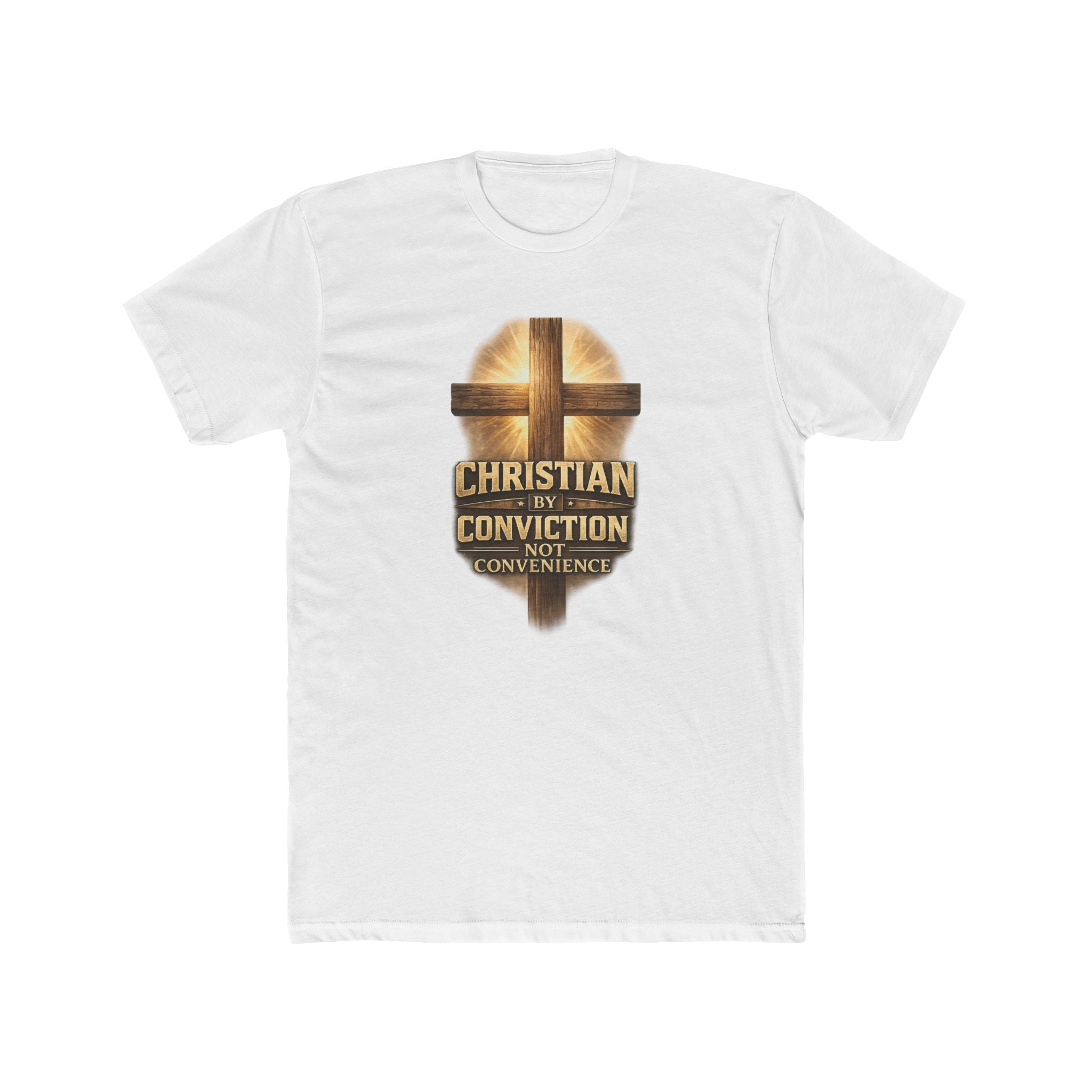 Christian by Conviction Not Convenience T-Shirt – Bold Faith Cross Design - PatriotDepot.com