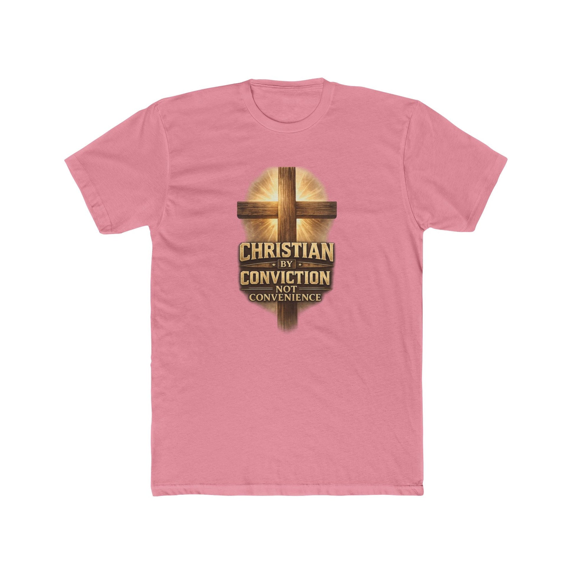 Christian by Conviction Not Convenience T-Shirt – Bold Faith Cross Design - PatriotDepot.com